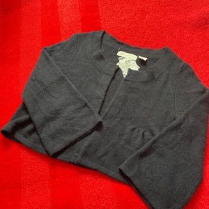 Sleeping On Snow Black Cropped Cardigan-S